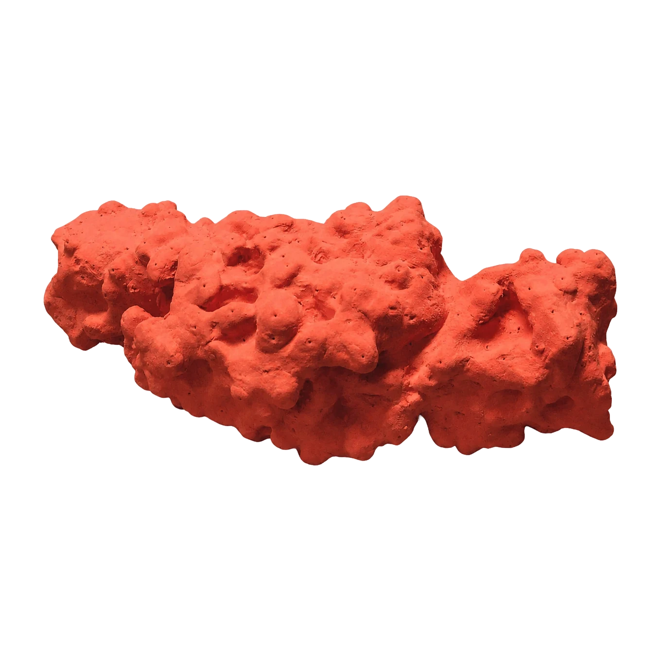 Red ceramic Fluc channel sculpture