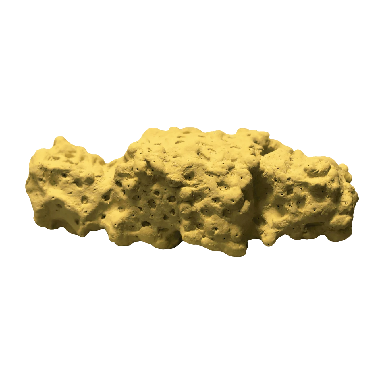 Yellow ceramic Fluc channel sculpture